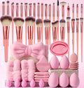 Professional Makeup Tool Set, 54pcs/set Cosmetic Brush & Sponge & Puff & Headband & Brush Cleaning Bowl Set, Multi-use Facial Makeup & Cleaning Accessories for Daily Use, Makeup Brush Kit, Face Brush Set, Makeup Brushes Kits, Multifunctional Makeup Tools