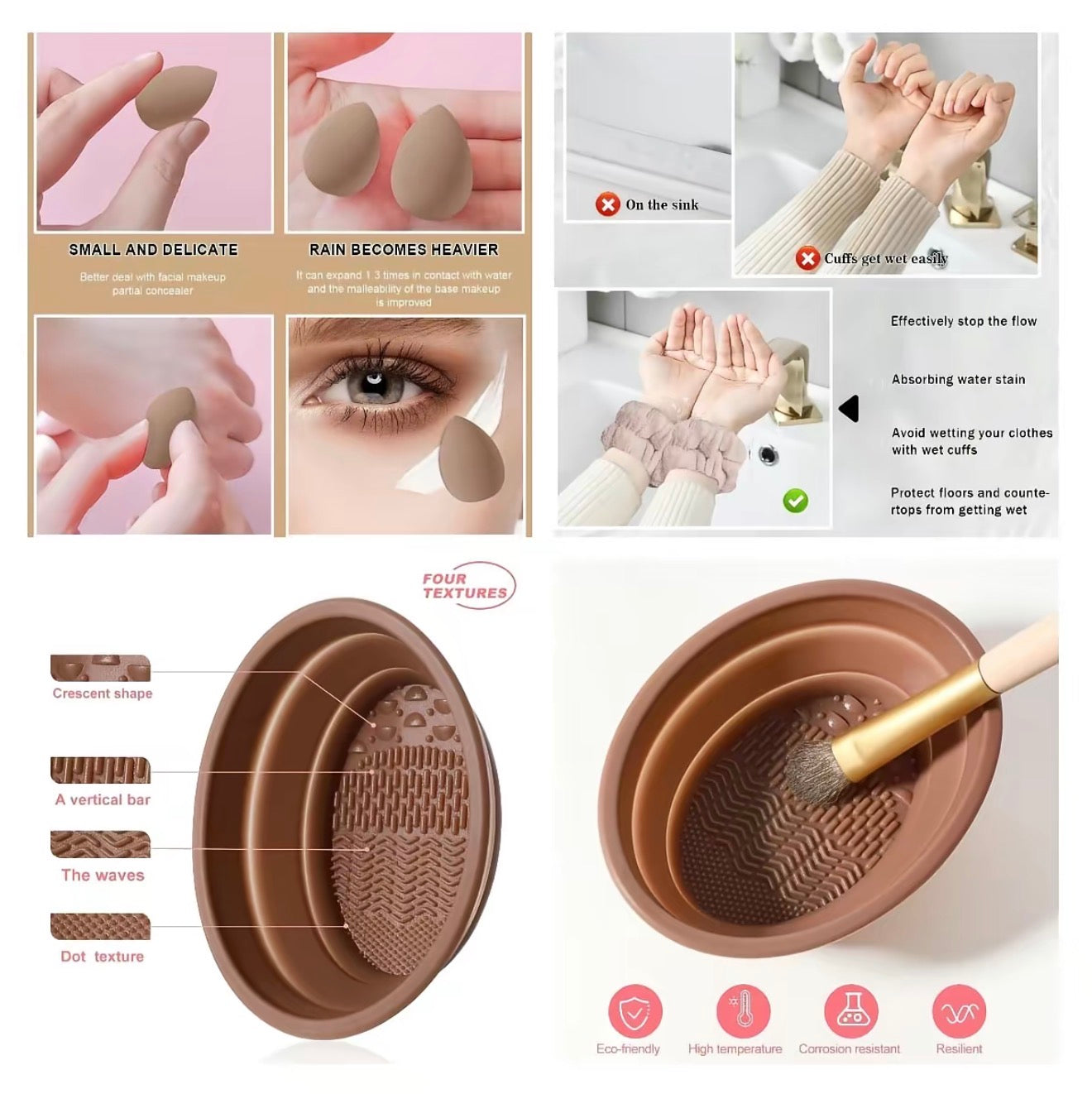 Professional Makeup Tool Set, 54pcs/set Cosmetic Brush & Sponge & Puff & Headband & Brush Cleaning Bowl Set, Multi-use Facial Makeup & Cleaning Accessories for Daily Use, Makeup Brush Kit, Face Brush Set, Makeup Brushes Kits, Multifunctional Makeup Tools
