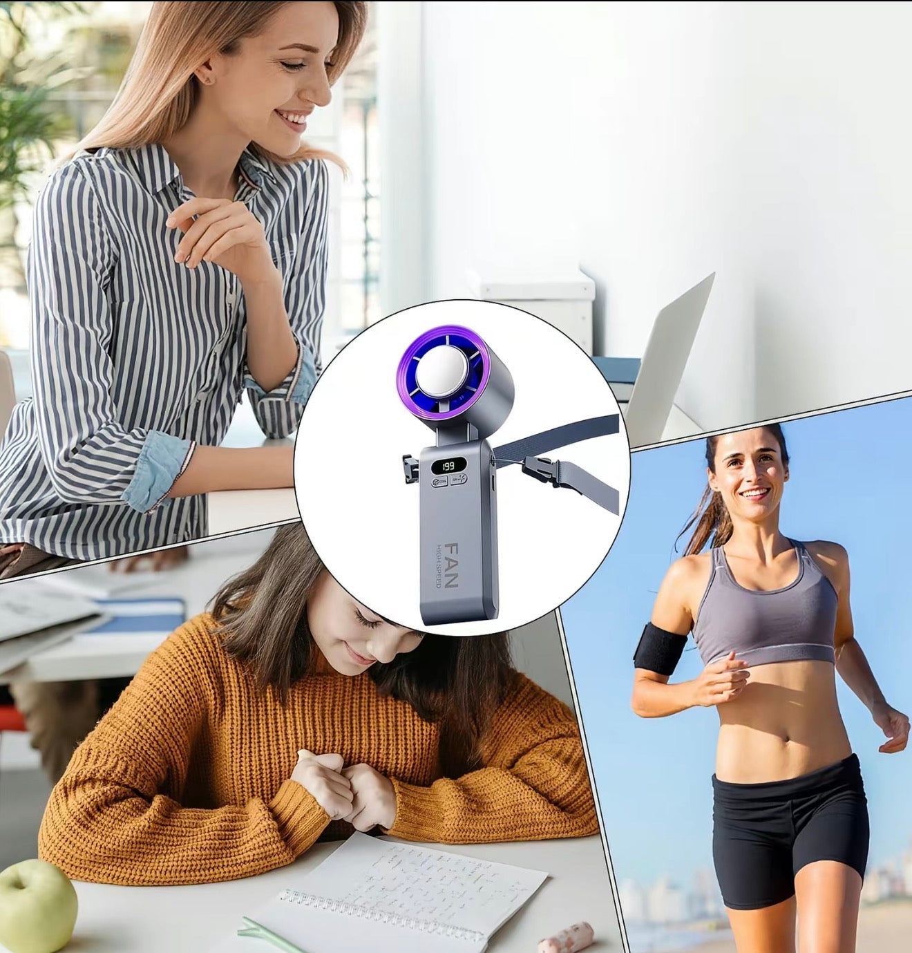 Portable Fan Handheld high speed fan 199 Adjustable Levels Fodable for summer vacation