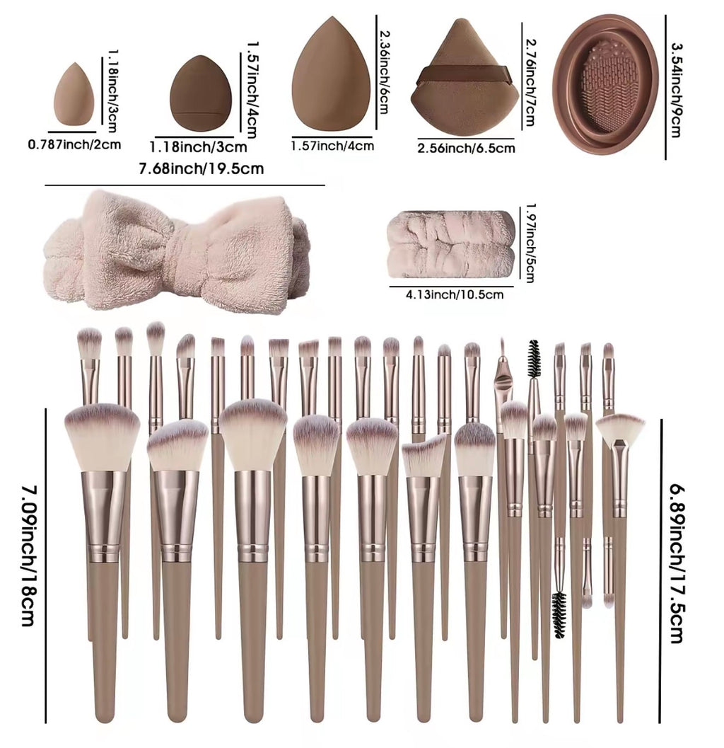 Professional Makeup Tool Set, 54pcs/set Cosmetic Brush & Sponge & Puff & Headband & Brush Cleaning Bowl Set, Multi-use Facial Makeup & Cleaning Accessories for Daily Use, Makeup Brush Kit, Face Brush Set, Makeup Brushes Kits, Multifunctional Makeup Tools